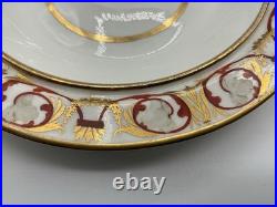 Antique (Early 1800s) ROYAL CROWN DERBY England Red & Gold Covered Serving Dish
