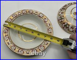 Antique (Early 1800s) ROYAL CROWN DERBY England Red & Gold Covered Serving Dish