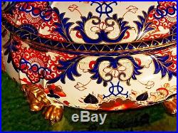 Antique Early 19th Century Royal Crown Derby Imari Footed Tureen c. 1806-1825
