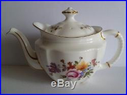 Antique Hand Painted Royal Crown DERBY POSIES Teapot Tea Pot MINT