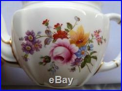 Antique Hand Painted Royal Crown DERBY POSIES Teapot Tea Pot MINT