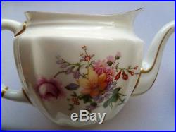 Antique Hand Painted Royal Crown DERBY POSIES Teapot Tea Pot MINT