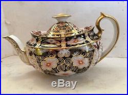 Antique Handpainted Royal Crown Derby Imari 2451 9 Inch Teapot Excellent 1914