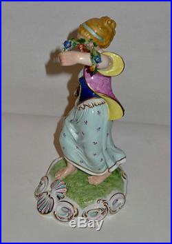 Antique King Street Royal Crown Derby Spring Figurine S&H Puce Mark