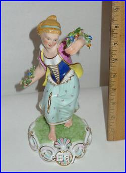 Antique King Street Royal Crown Derby Spring Figurine S&H Puce Mark