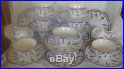 Antique Lot Of 12 Royal Crown Derby Blue / White Cups & Saucers