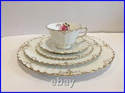 Antique ROYAL CROWN DERBY ASHBY 5PC Dinnerware Set England