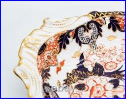 Antique ROYAL CROWN DERBY Imari Pattern Gilt Porcelain Serving Dish Plate