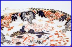 Antique ROYAL CROWN DERBY Imari Pattern Gilt Porcelain Serving Dish Plate