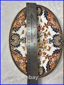 Antique ROYAL CROWN DERBY KING pattern oval PLATE DERBY STAMP 1890 great antique