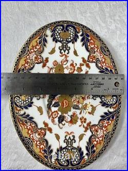 Antique ROYAL CROWN DERBY KING pattern oval PLATE DERBY STAMP 1890 great antique
