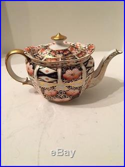 Antique Rare Royal Crown Derby Imari 9571 Teapot, Creamer&Sugar 1910