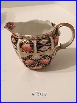 Antique Rare Royal Crown Derby Imari 9571 Teapot, Creamer&Sugar 1910