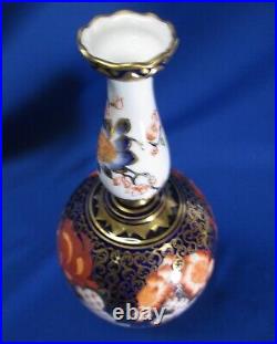 Antique Royal Crown Derby 10.5h Imari Porcelain Vase