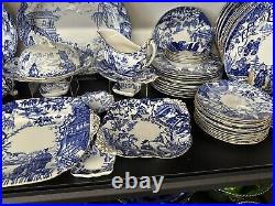 Antique Royal Crown Derby 110 Pc Dinner Set MIKADO Free shipping