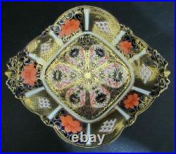Antique Royal Crown Derby 1128 Imari Cabinet 21cm Bon Bon Sweet Tray -dated 1916
