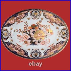 Antique Royal Crown Derby 13 Oval Platter Early Kings Old Japan Imari 1806-1825