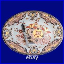 Antique Royal Crown Derby 13 Oval Platter Early Kings Old Japan Imari 1806-1825