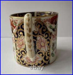 Antique Royal Crown Derby 1800's Imari Coffee Can Cup WITCHES PATTERN