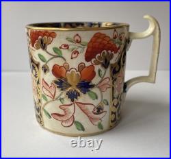Antique Royal Crown Derby 1800's Imari Coffee Can Cup WITCHES PATTERN