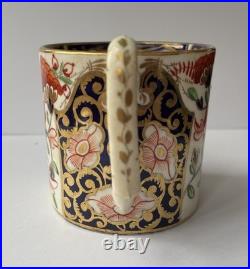Antique Royal Crown Derby 1800's Imari Coffee Can Cup WITCHES PATTERN