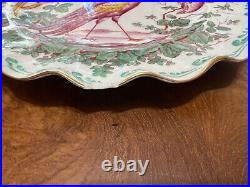 Antique Royal Crown Derby Birds Scalloped Dessert Plate Set Of 6