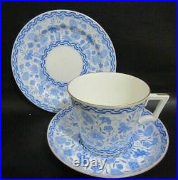 Antique Royal Crown Derby Blue Wilmot Pattern 20 Piece Tea Set