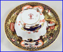 Antique Royal Crown Derby China Imari 6151 Tea Trio Cup Saucer 6 Plate C. 1918