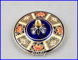 Antique Royal Crown Derby China Old Imari 1128 Footed Dish & Cover 1st C. 1914