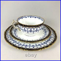 Antique Royal Crown Derby Cobalt Blue 5651 Tea Trio Cup Saucer Plate 1st VGC