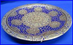 Antique Royal Crown Derby Cobalt Blue & Gold 9.25dia Cabinet Plate