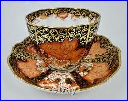 Antique Royal Crown Derby Cup & Saucer Breakfast Size
