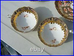 Antique Royal Crown Derby Cups And Saucers Imari