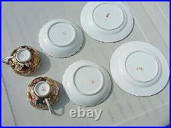 Antique Royal Crown Derby Cups And Saucers Imari