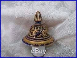 Antique Royal Crown Derby Decanter Covered Vase Urn Cobalt Gold flaws