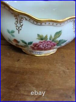 Antique Royal Crown Derby Derby Days Porcelain Butterfly Gravy Boat