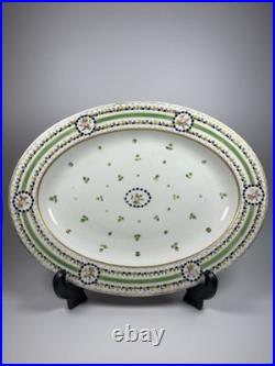 Antique Royal Crown Derby Derby Sprig Oval Platter Pinxton Roses c1800
