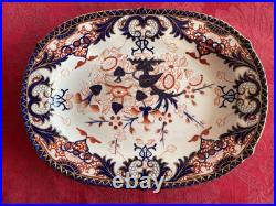 Antique Royal Crown Derby England IMARI KINGS 14-1/8 SERVING PLATTER As Is