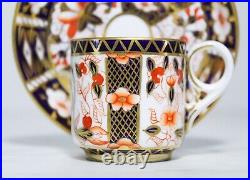 Antique Royal Crown Derby England Imari Porcelain Cup & Saucer