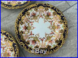 Antique Royal Crown Derby English Imari Porcelain 3707 Set of 12 Plates