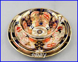 Antique Royal Crown Derby Fine Bone China Imari 4971 Trio C. 1914/15 Excellent