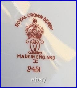 Antique Royal Crown Derby Fine Bone China Imari Cup & Saucer Side Trio Set 1918