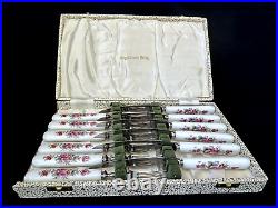 Antique Royal Crown Derby Flatware in Box (12 pieces)