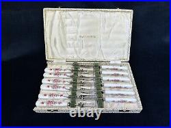 Antique Royal Crown Derby Flatware in Box (12 pieces)