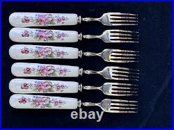 Antique Royal Crown Derby Flatware in Box (12 pieces)