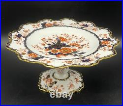Antique Royal Crown Derby Footed Serving Plate 5388