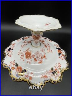 Antique Royal Crown Derby Footed Serving Plate 5388