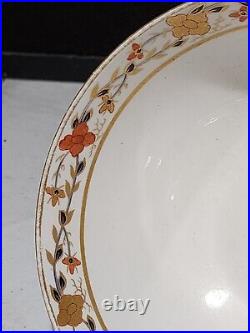 Antique Royal Crown Derby Hand Painted Gold Rose Imari Floral 6.5 Bowl Gold Rim