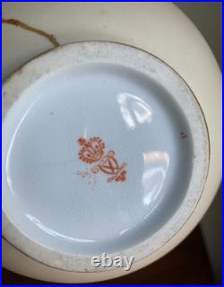 Antique Royal Crown Derby Handpainted Vase With Raised Enamel Flowers 6.5 T