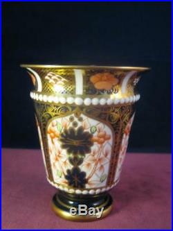 Antique Royal Crown Derby Imari 1128 Vase Rare shape Free P&P 1919